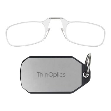 ThinOptics Keychain CaseRectangular Reading Glasses, Clear, 44 mm1.5