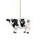 Clementine Designs Holstein Farm Cow Ceiling Fan Pull Chain Light Decorative Extension with 6" Gold Accent Chain, 3D Resin Design