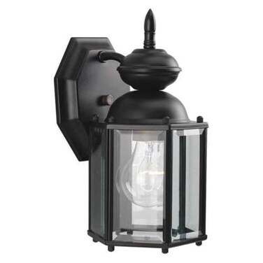 Progress Lighting BrassGUARD Outdoor Wall Lantern Light, Black