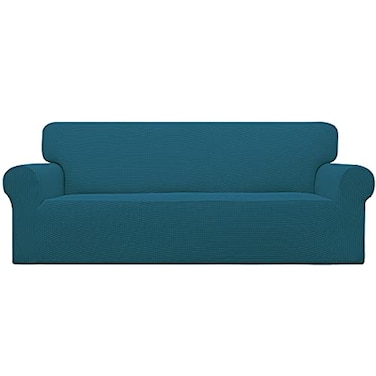 Easy-Going Stretch Couch Covers for Sofa Washable Large Peacock Blue