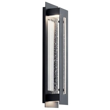 Kichler River Path LED Outdoor Wall Sconce Light, Textured Black