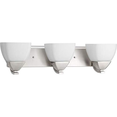 Progress Lighting Appeal 3-Light Bath Vanity Light, Brushed Nickel