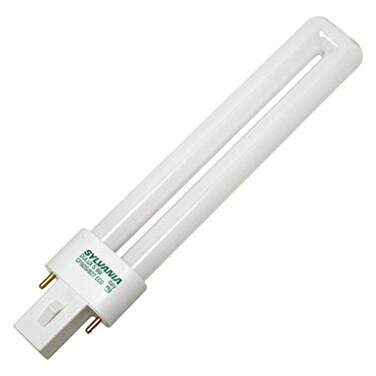 LEDVANCE Sylvania Dulux S CFL Compact Fluorescent Light Bulb, 2 Pin, 9W, 1 Pack