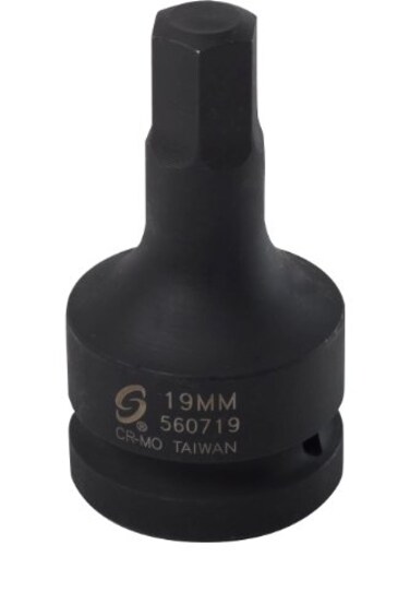 SUNEX TOOLS 560719 1-Inch Drive 19mm Hex Driver Socket