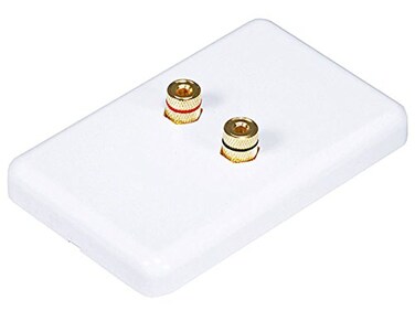 Monoprice 103639 Banana Binding Post Wall Plate for 1 Speaker