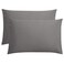 FLXXIE 2-Pack Microfiber Queen Pillow Cases, Envelope Closure, Dark Grey
