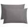 FLXXIE 2-Pack Microfiber Queen Pillow Cases, Envelope Closure, Dark Grey