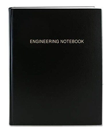 BookFactory Engineering Notebook ,0.25" Lab Grid, Hardbound, 96 Pages