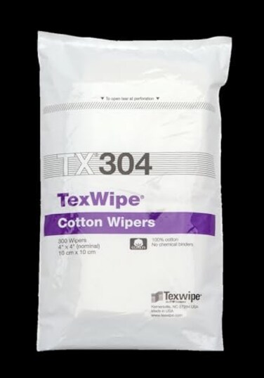 Texwipe TX304 Low-particulate Wipes, 4" x 4", 1200/bag