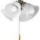 Progress Lighting AirPro 13.6" 4-Light Ceiling Fan Light Kit, Brushed Nickel