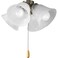 Progress Lighting AirPro 13.6" 4-Light Ceiling Fan Light Kit, Brushed Nickel