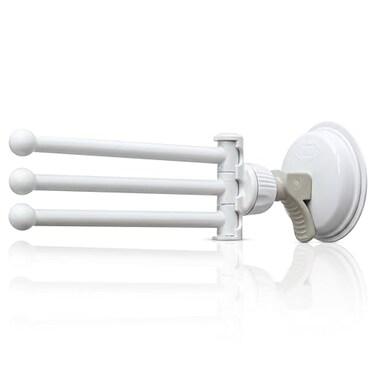 Mommy's Helper Safe-er-Grip Drip Dry 3-Arm Suction Cup Drying Rack, White, 11.75 Inch