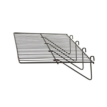 Econoco Grid Panel Display Shelf, Black, 12" D x 23.5" L