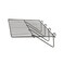 Econoco Grid Panel Display Shelf, Black, 12" D x 23.5" L