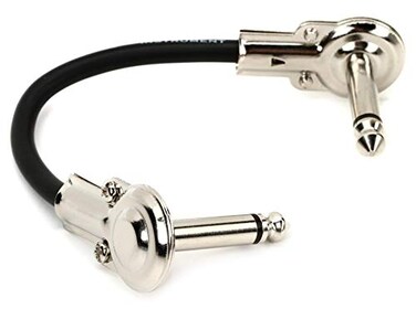 Hosa IRG-100.5 Guitar Patch Cable, Low-profile Right-angle to Same, 6 Inches