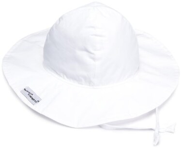 Flap Happy Floppy Hat, White Medium