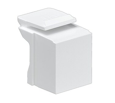 Leviton Blank QuickPort Insert, 10-Pack, 41084-BW, White