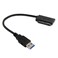 cablecc USB 3.0 to Micro SATA 79 16 Pin 1.8" 90 Degree Angled Hard Disk Driver SSD Adapter Cable 10cm
