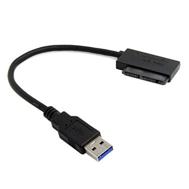 cablecc USB 3.0 to Micro SATA 79 16 Pin 1.8" 90 Degree Angled Hard Disk Driver SSD Adapter Cable 10cm