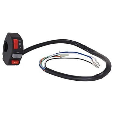 Tusk Compact Control Switch with Headlight Options“ Universal Handlebar Light, HornTurn Signal Switch