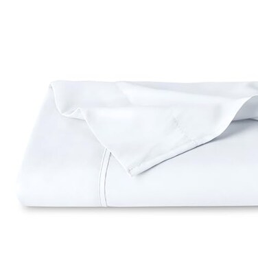 Bare Home Flat Top Sheet 1800 Ultra-Soft ,Queen, White