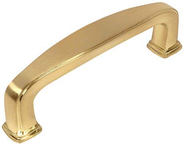 Cosmas 10 Pack 4389BB Brushed Brass Modern Pull 3 Inch Hole Centers