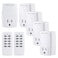 BN-LINK Mini Wireless Remote Control Outlet Switch Power Plug in for Household Appliances, Wireless Remote Light Switch, LED Light Bulbs, White ,2 Remotes5 Outlets1250W/10A