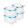 Sterilite Gasket Storage Box with Lids for HomeOffice, 80 Quart, 4-Pack