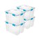 Sterilite Gasket Storage Box with Lids for HomeOffice, 80 Quart, 4-Pack
