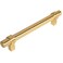 Cosmas 10 Pack 161-128BB Brushed Brass Steel Pull 5 Inch Hole Centers