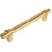 Cosmas 10 Pack 161-128BB Brushed Brass Steel Pull 5 Inch Hole Centers