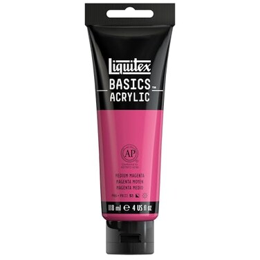 Liquitex BASICS Acrylic Paint, 4-oz Tube, Medium Magenta