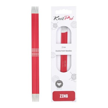 KnitPro Zing Double Pointed Needles 8" ,20cmUS Size 1.5 ,2.5mm
