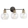 Progress Lighting Hansford 3-Light Bath Vanity Light, Antique Bronze