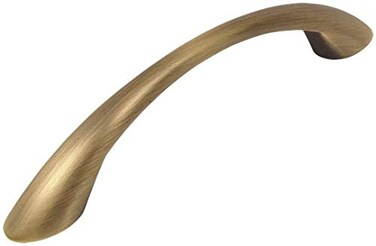Cosmas 10 Pack 4003BAB Brushed Antique Brass Arch Pull 3-3/4 Hole Centers