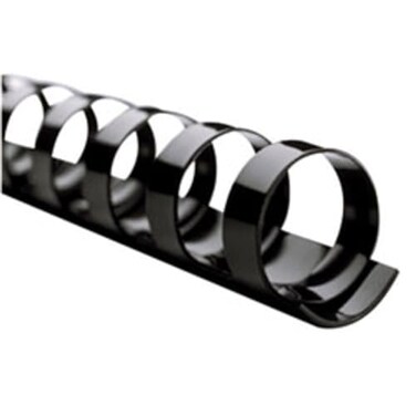 GBC Binding Spines/Spirals/Coils, 1/4" Diameter, 25 Sheet Capacity, CombBind, Black, 100 Pack ,4000020