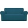 Easy-Going Stretch Loveseat Couch Covers Washable Peacock Blue