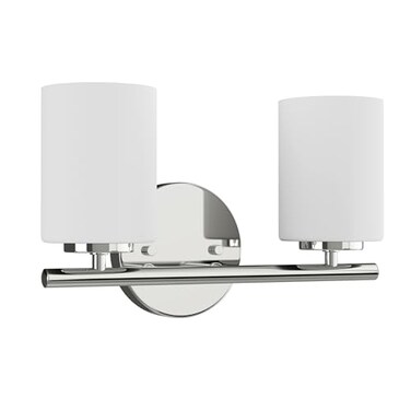 Progress Lighting Replay 2-Light Bath Vanity Light, Polished Nickel