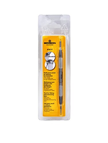 Bergeon New Package 6767-F Watch Spring Bar Tool - Long Stainless Steel Handle with Replaceable Screw