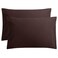 FLXXIE 2-Pack Microfiber Queen Pillow Cases, Envelope Closure, Dark Brown
