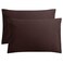 FLXXIE 2-Pack Microfiber Queen Pillow Cases, Envelope Closure, Dark Brown