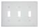 Leviton 3-Gang Toggle Device Switch Wallplate, 80711-W, White