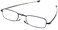 Foster Grant Gideon Rectangular Reading Glasses, Blue/Transparent, 64 mm,2.00