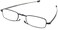 Foster Grant Gideon Rectangular Reading Glasses, Blue/Transparent, 64 mm,2.50