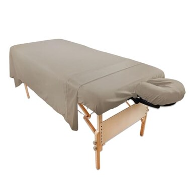 Body Linen Tranquility Microfiber Massage Sheet Sets by - Lightweight, Long-Lasting Microfiber Massage Table Sheet Set - Stain-Resistant, Soft and No Pilling - 1 Pack, Walnut