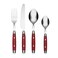 Cambridge Jubilee Red 16-Piece 18/0 Silverware Set for 4, Flatware
