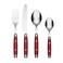 Cambridge Jubilee Red 16-Piece 18/0 Silverware Set for 4, Flatware