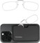 ThinOptics Pod Reading Glasses - Slim Armless Pocket Readers - Black, Clear 1.5x