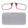 ThinOptics Pod Reading Glasses - Slim Armless Pocket Readers - White, Red 1.5x