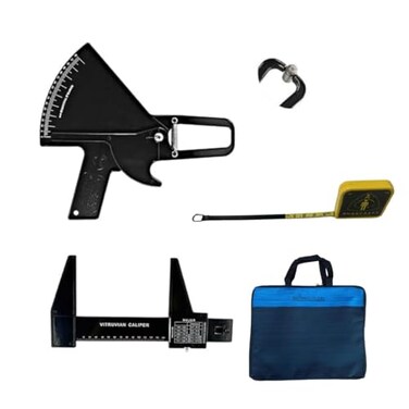 AnthroFlex Basic Level 1 Anthropometry Kit with Slim Guide Skinfold Caliper, AnthroMetrix Software, Anthropometric Tape Measure, Small Bone Caliper, Manual ,Black